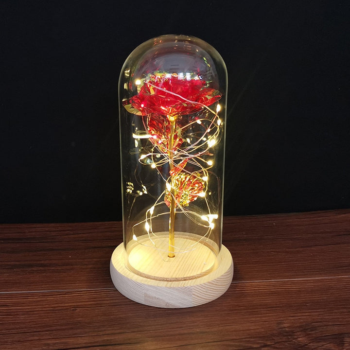 Valentines Day Gift Glass Rose LED Light - Juneptune