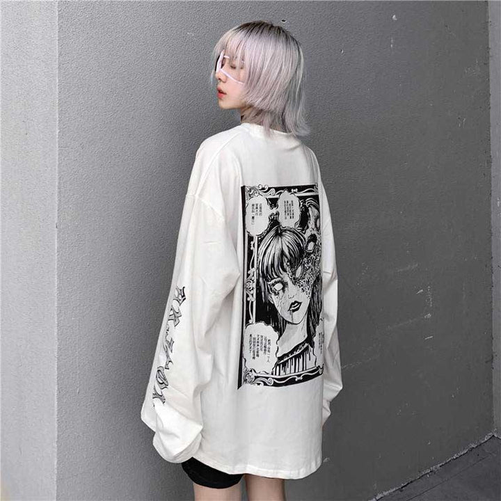 Harajuku Horror Graphic Sweatshirt - Juneptune