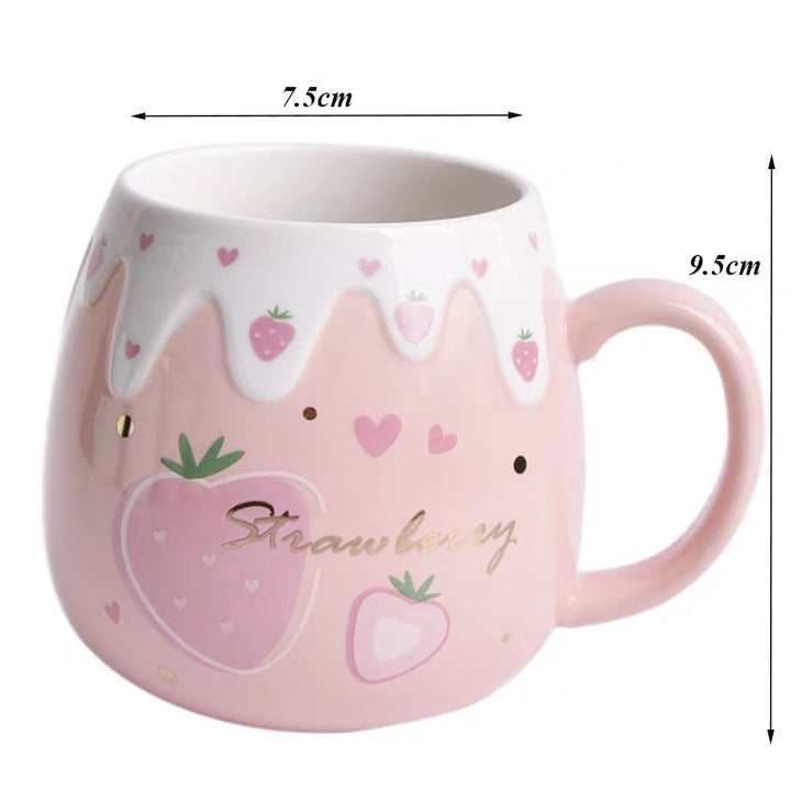 Cute Strawberry Ceramic Mug - Juneptune