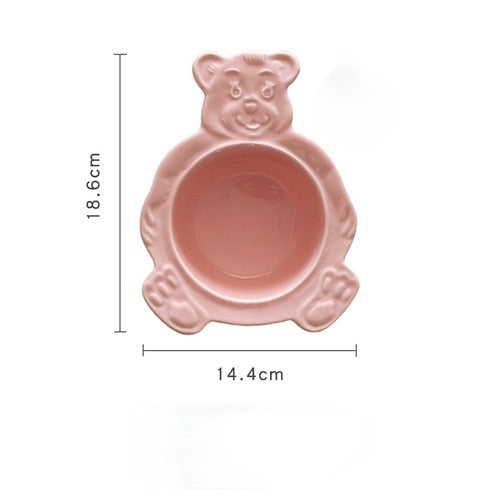 Korean Style Ceramic Cute Bear Bowl - Juneptune