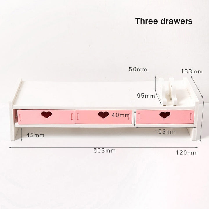 Kawaii Pink Heart Storage Rack - Juneptune