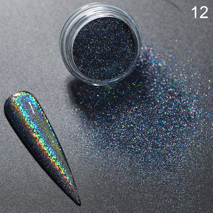 Colorful Glitter Nail Pigment - Juneptune