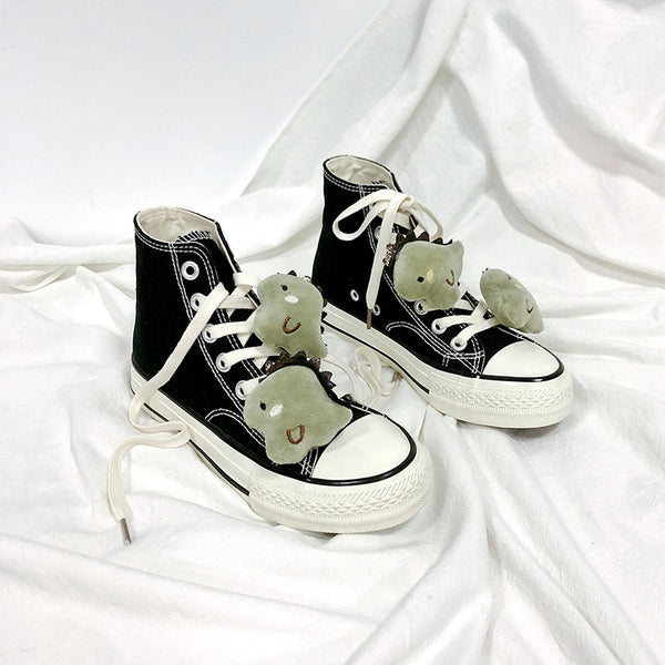 Kawaii Dinosaur High Top Shoes - Juneptune