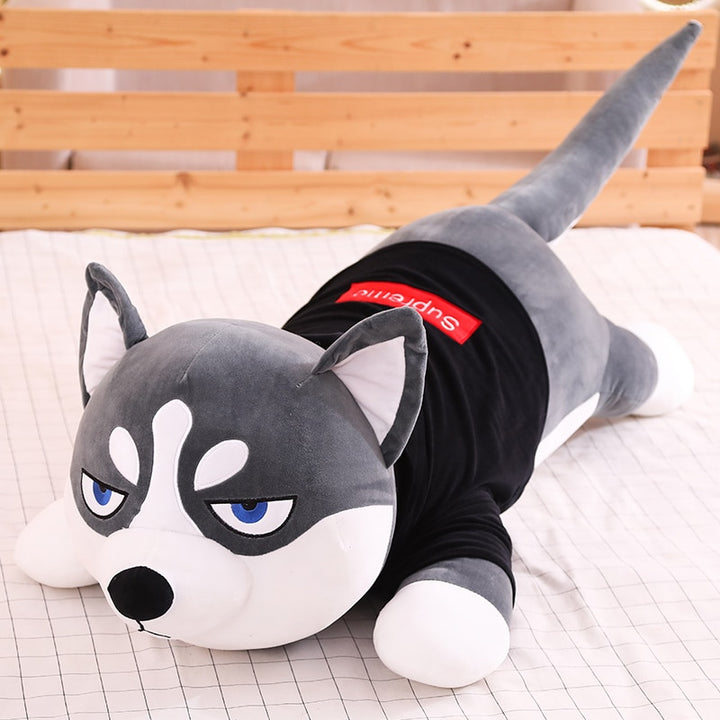 Cute Dressed Husky Oversized Plush Toy - Juneptune