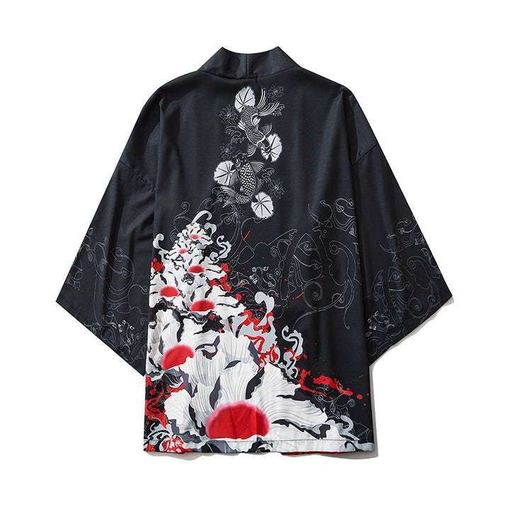 Streetwear Japanese Print Kimono - Juneptune