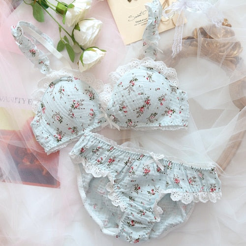 Kawaii Lolita Baby Blue Underwear Set - Juneptune