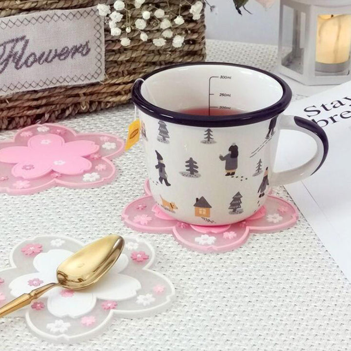 Kawaii Sakura Cherry Blossom Coaster - Juneptune