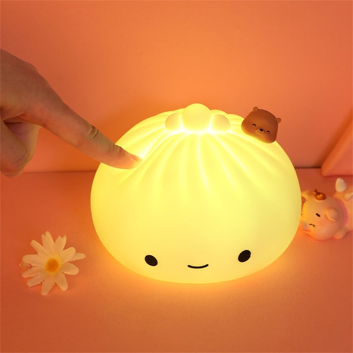 Kawaii Colorful Dumpling Bun LED Night Light Lamp - Juneptune