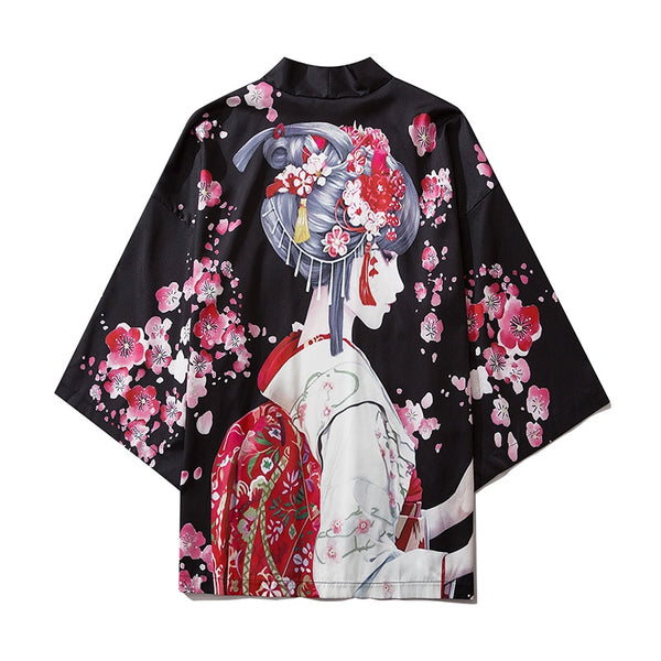 Streetwear Japanese Print Kimono - Juneptune