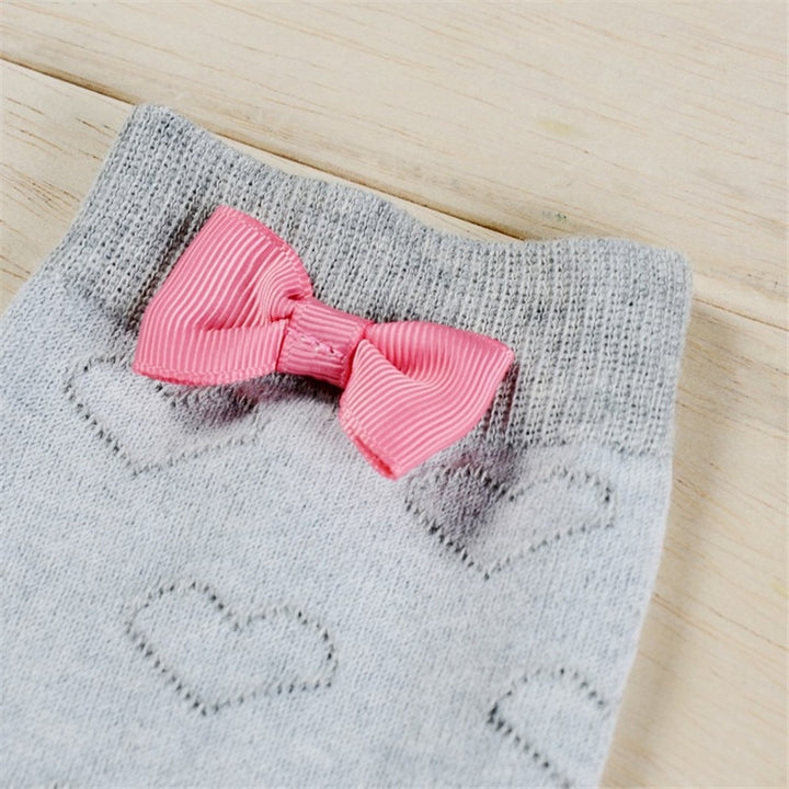 Lolita Pink Bow Long Socks - Juneptune