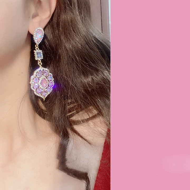 Y2K Korean Inspired Purple Earrings - Juneptune
