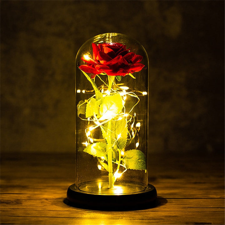 Valentines Day Gift Glass Rose LED Light - Juneptune