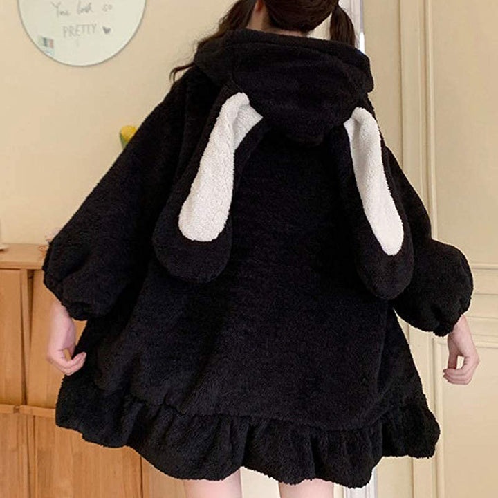 Kawaii Bunny Fleece Warm Jacket - Juneptune