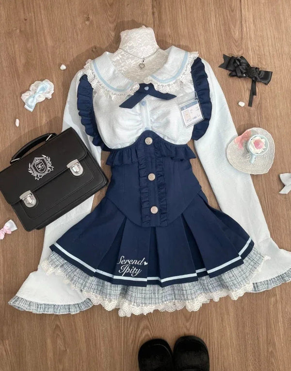 Academy Aesthetic Navy Outfit Set