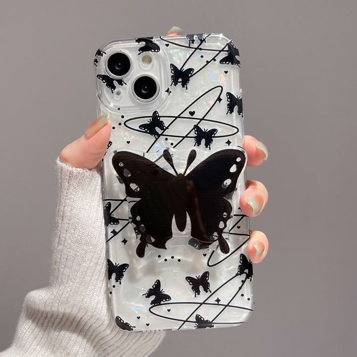 Aesthetic Glitter Butterfly iPhone Case With Grip - Juneptune