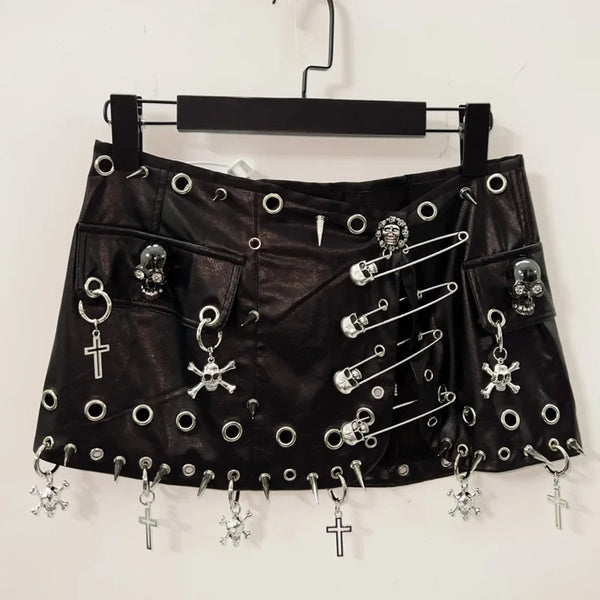 Chained Skull Short Skirt