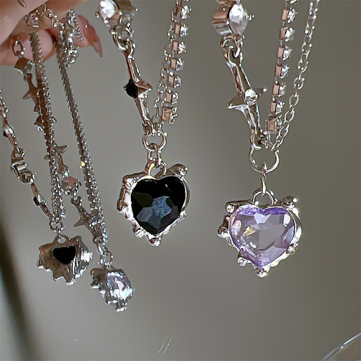 Y2K Dreamy Fairy Heart Necklace - Juneptune