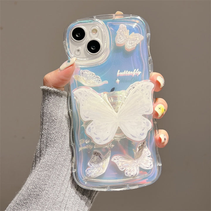 Aesthetic Glitter Butterfly iPhone Case With Grip - Juneptune