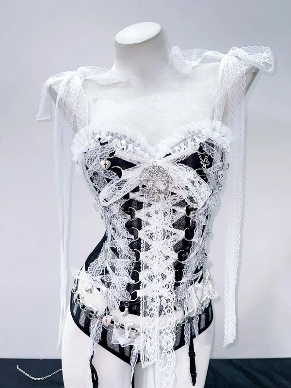 Frostbite Angel Lace Corset Top