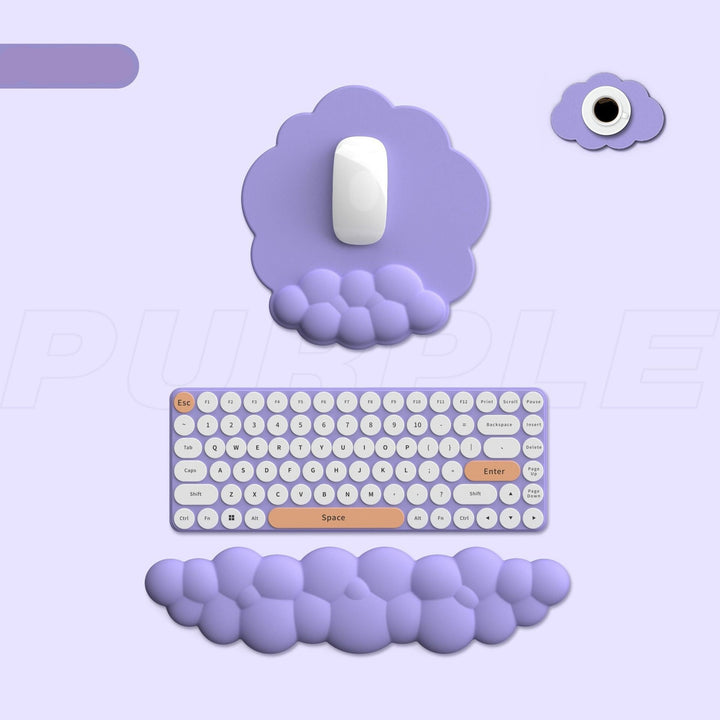 Cute Cloud Bubble Keyboard Wrist Rest - Juneptune