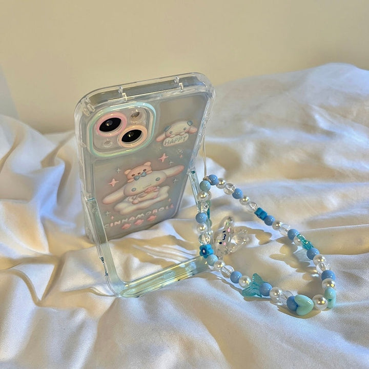 Kawaii Sanrio Cinnamoroll iPhone Case With Bracelet - Juneptune