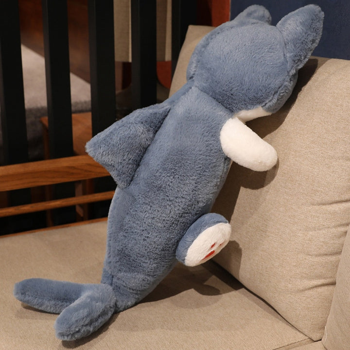 Kawaii Blue Shark Cat Plush Toy - Juneptune