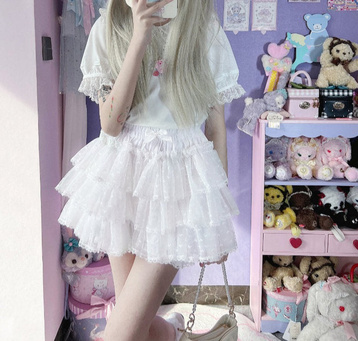 Kawaii Lolita Pumpkin Ruffles Pants - Juneptune