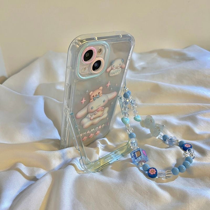 Kawaii Sanrio Cinnamoroll iPhone Case With Bracelet - Juneptune