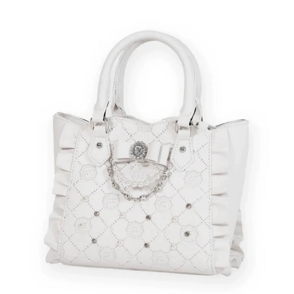 Lolita Pearl Ruffle Elegance Hand Bag