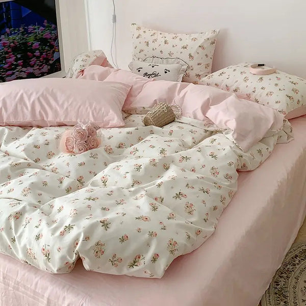 Cottagecore Floral Soft Bedding Set
