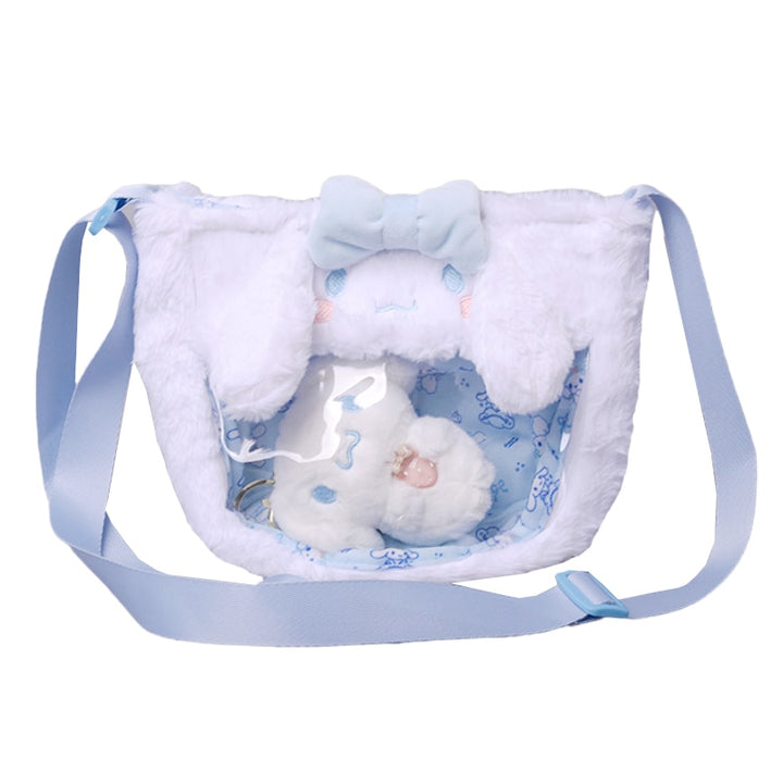 Kawaii Sanrio Fluffy Bag With Keychain - Juneptune