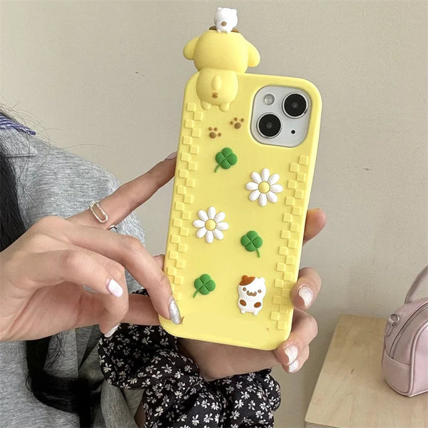 Cottagecore Golden Pup iPhone Case