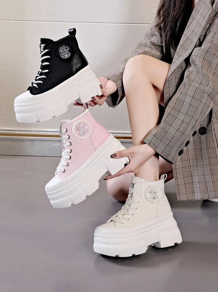 Denim Platform High Top Shoes â Juneptune