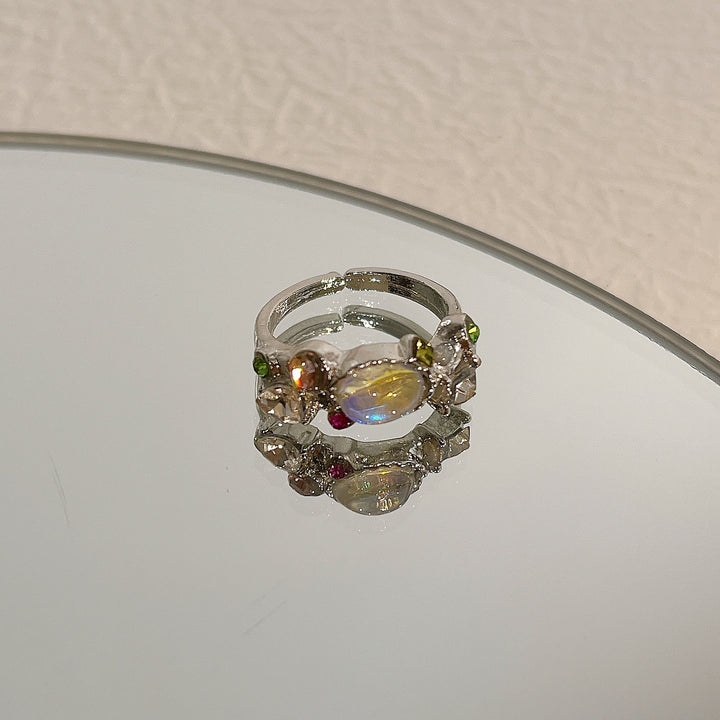 Y2K Fairycore Crystal Rings - Juneptune