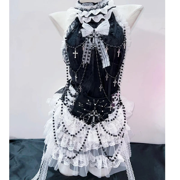 Holy Midnight Gothic Lolita Rosary Dress Set
