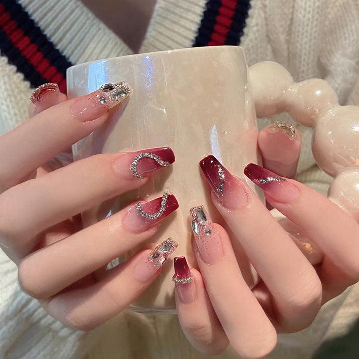 24pcs/Box Press On Cute Aesthetic False Nails - Juneptune