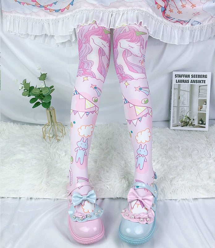 Kawaii Sweet Lolita Thigh Stockings - Juneptune