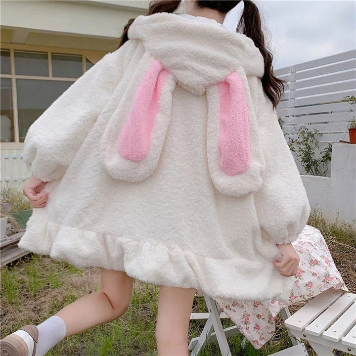 Kawaii Bunny Fleece Warm Jacket - Juneptune