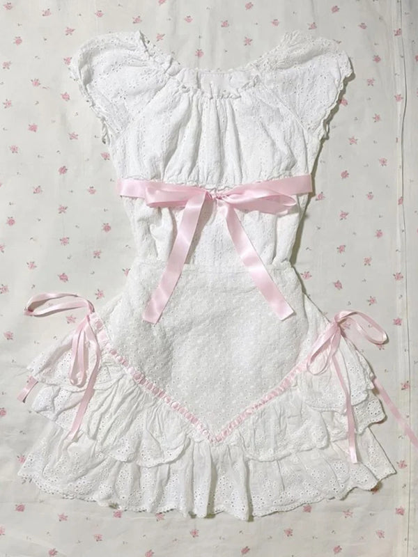 Y2K Ribbon Doll Mini Dress
