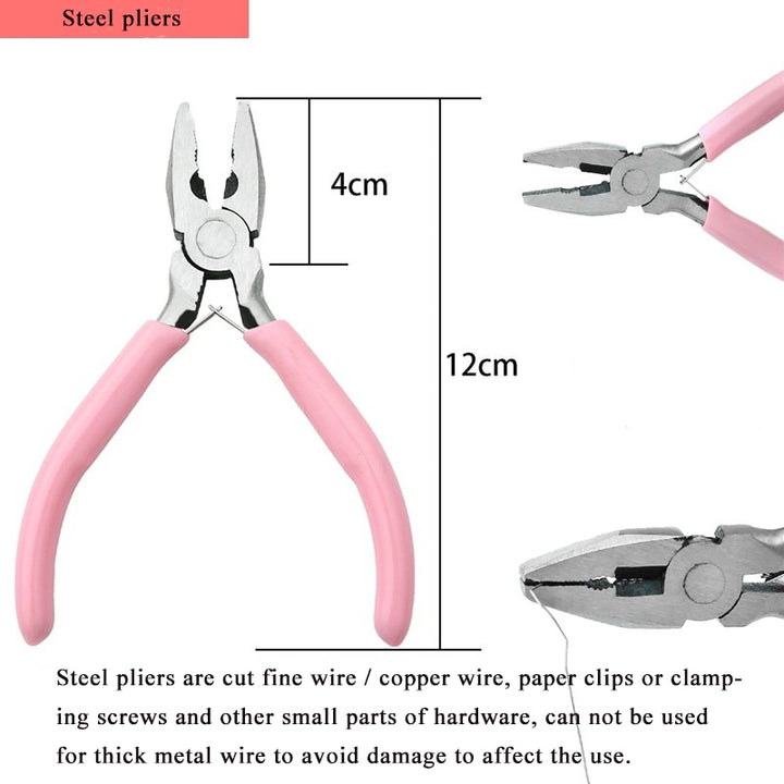 Pink Handle Pliers DIY Crafting Tool - Juneptune