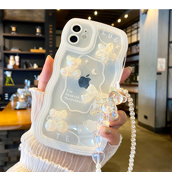 Cute Bear Samsung Phone Case With Bracelet - Juneptune