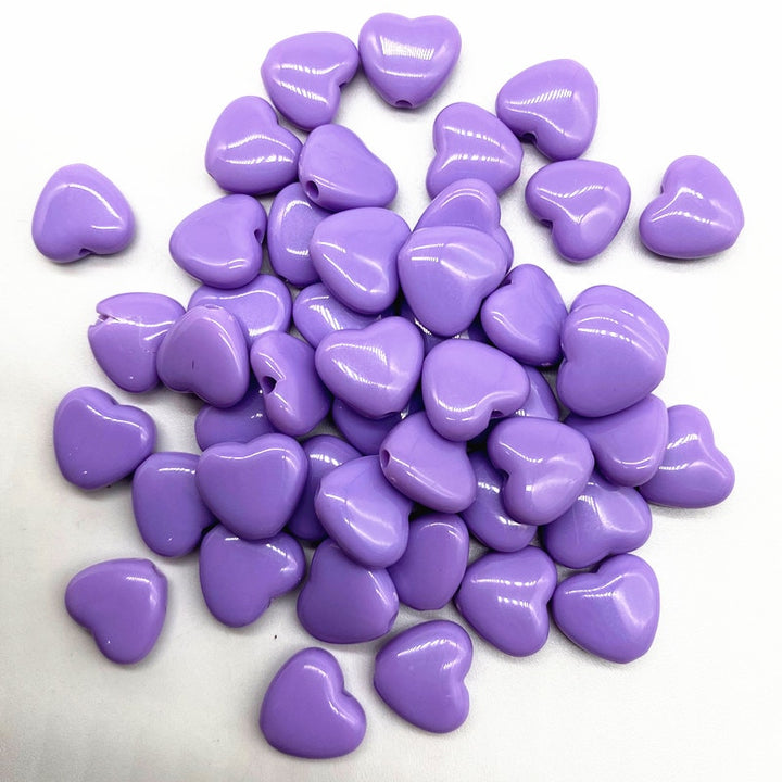 Colourful Heart Shaped DIY Crafting Beads - Juneptune