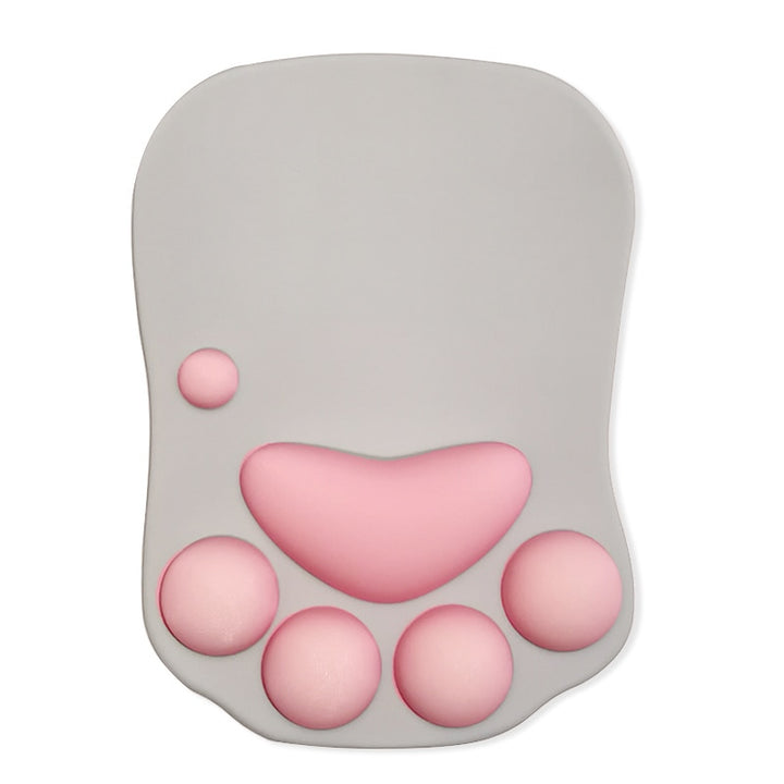 Cute Cat Paw 3D Mouse Pad with Soft Silicone and Memory Foam Wrist Rest - Juneptune