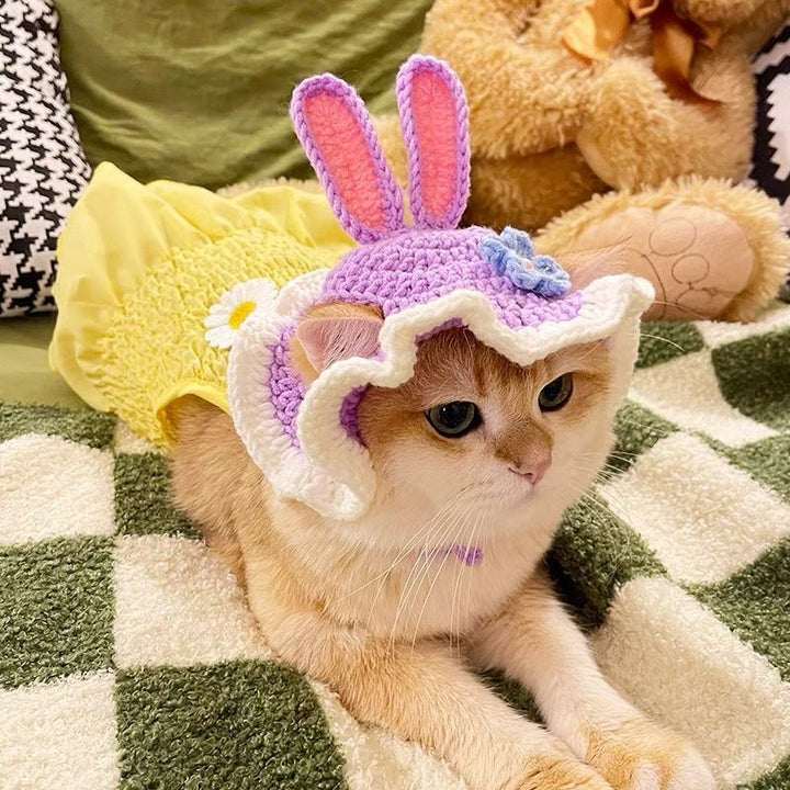 Kawaii Knitted Pet Hat - Juneptune