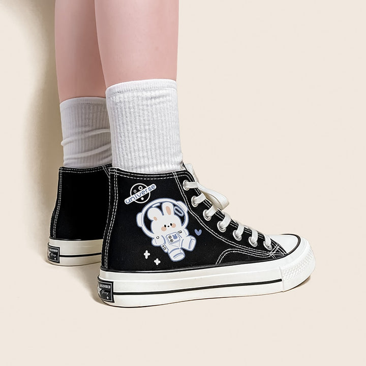 Kawaii Bunny High Top Shoes - Juneptune