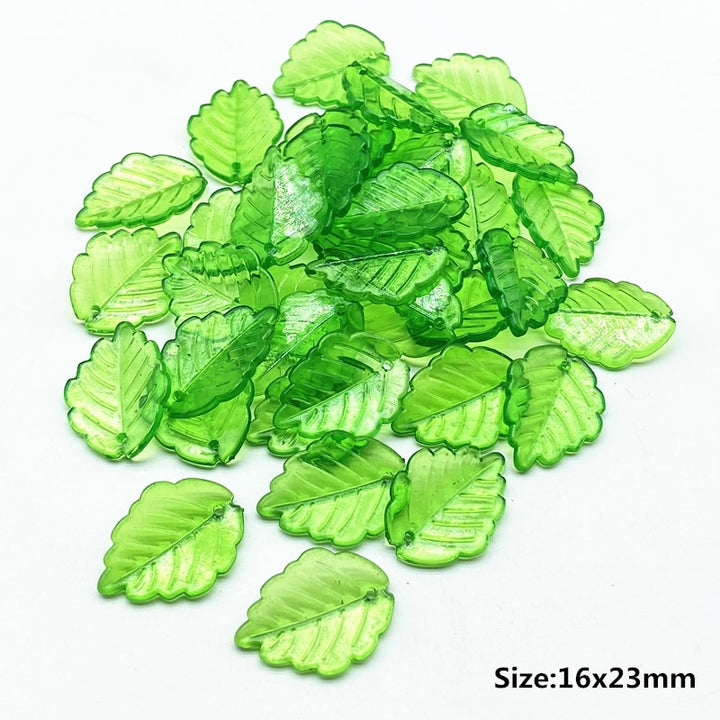 Green Leaf Shaped Beads DIY Set - Juneptune