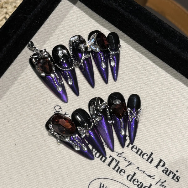 Dark Sorceress Tips Nails Set