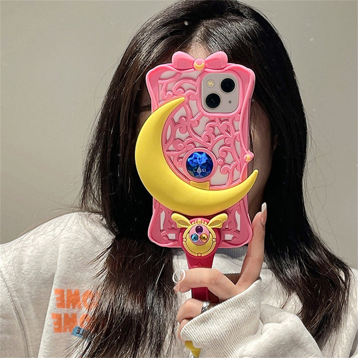 Kawaii Sailor Moon Wand iPhone Case - Juneptune