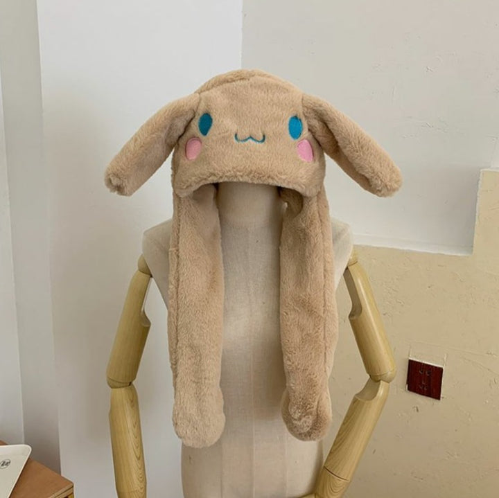 Sanrio Cinnamoroll Cute Moving Bunny Ears Fluffy Hat - Juneptune