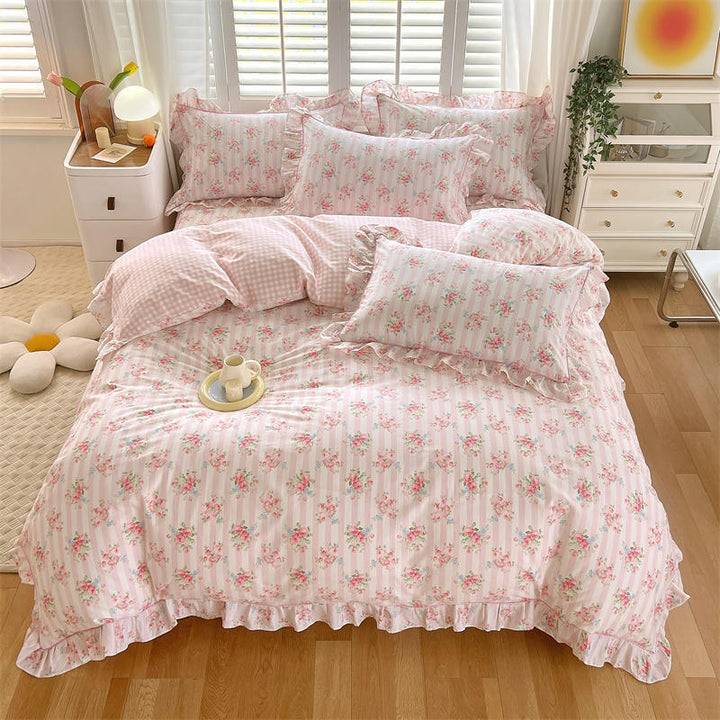 Coquette Princess Duvet Cover With Ruffles - Juneptune